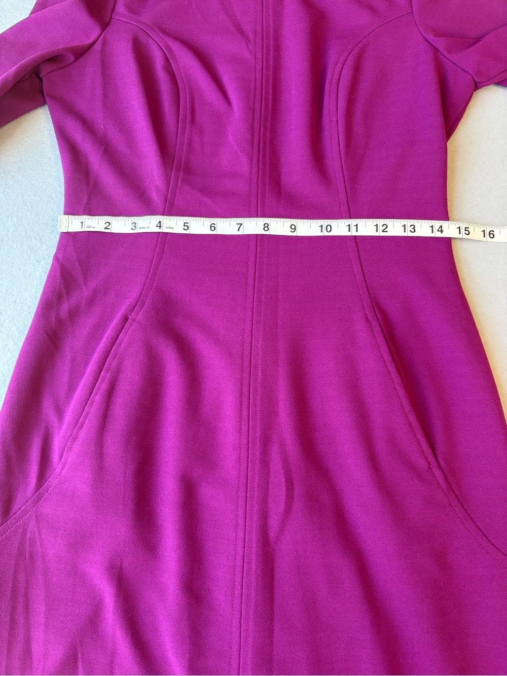 Donna Ricco Women's Fitted Stretchy Magenta Fitted Sheath Dress Sz 6 Career - Picture 7 of 8